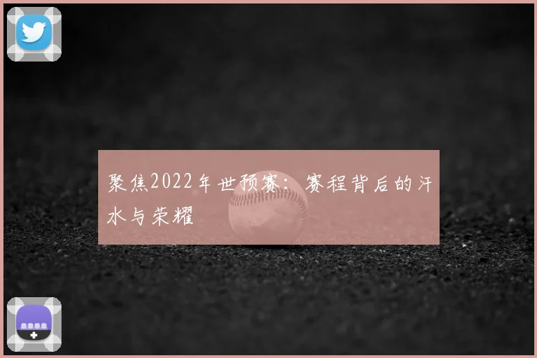 聚焦2022年世预赛：赛程背后的汗水与荣耀